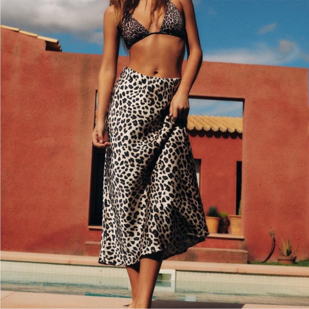 Leopard Midi Skirt